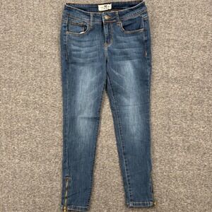 Hammer Jeans Womens Size 7 Blue Medium Wash Ankle Zip Skinny Denim USA